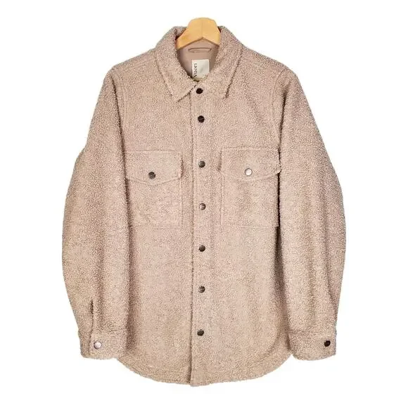 Vuori Sycamore Snap Front Shirt Jacket in Dark Salt Cream Pockets Shacket Small - Picture 2 of 8